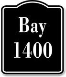 Bay 1400 Bin BLACK Aluminum Composite Sign
