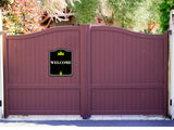 Welcome Yellow Pineapple BLACK Aluminum Composite Sign