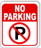 No Parking Symbol metal outdoor sign long lasting parking lot signage