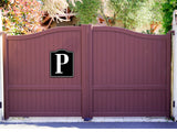 Letter P Bin Aisle Row Marker Label BLACK Aluminum Composite Sign
