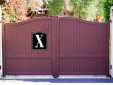 Letter X Bin Aisle Row Marker Label BLACK Aluminum Composite Sign