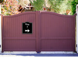Wing 3 Right Arrow BLACK Aluminum Composite Sign