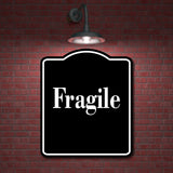 Fragile BLACK Aluminum Composite Sign