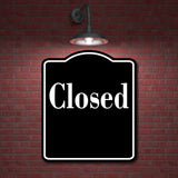 Closed Elegant BLACK Aluminum Composite Sign