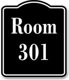 Room 301 Number Building BLACK Aluminum Composite Sign