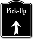 Pick-Up Up Arrow BLACK Aluminum Composite Sign