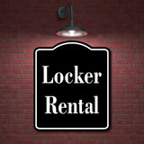 Locker Rental BLACK Aluminum Composite Sign
