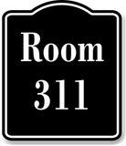 Room 311 Number Building BLACK Aluminum Composite Sign