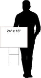 Fight President Trump, Shooting at Donald Trump Rally Double Sided 18x24 in Yard Road Sign w/Stand