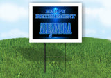ALEJANDRA RETIREMENT BLUE 18 in x 24 in Yard Sign Road Sign with Stand
