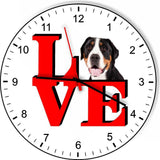 Greater Swiss Mountain Dog Cute Puppy Dog kitchen living room Wall Clock