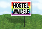 LGBTQ HOSTEL AVAILABLE RAINBOW Yard Sign Road with Stand LAWN SIGN