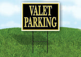 VALET PARKING GOLD BLACK Yard Sign with Stand LAWN SIGN