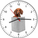 Dachshund In Your Pocket Puppy Dog kitchen living room Wall Clock