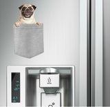 Pug w Glasses Dog in pocket Fridge Car Magnet Bumper Sticker App size 4"x7"