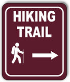 HIKING TRAIL DIRECTIONAL RIGHT ARROW CAMPING Metal Aluminum composite sign