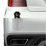 Lhasa Apso Dog in pocket Fridge Car Magnet Bumper Sticker App size 4"x7"