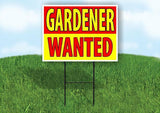 Gardener WANTED Yard Sign Road with Stand LAWN SIGN