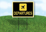 DEPARTURES BLACK Yard Sign Road with Stand LAWN SIGN