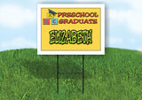 ELIZABETH PRESCHOOL GRADUATE 18 in x 24 in Yard Sign Road Sign with Stand