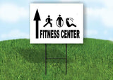 FINTESS CENTER STRAIGHT ARROW Yard Sign with Stand LAWN SIGN