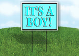 IT'S A BOY LIGHT BLUE STACKED Yard Sign with Stand LAWN SIGN