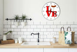 I Love Sausage Love Park Funny Kitchen Living room Wall Clock
