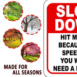 SLOW DOWN Hit My Kid Because of Speeding You Won't Need LAWYER Composite Sign