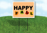 HAPPY FALL LEAVES Yard Sign with Stand LAWN SIGN