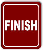 FINISH Distance Marker MAROON Running Race 5k Marathon Aluminum Composite Sign