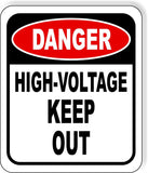 Danger high-voltage keep out metal outdoor sign long-lasting