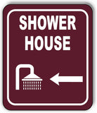 SHOWER HOUSE DIRECTIONAL ARROW TRAIL 8 Variations Metal Aluminum composite sign