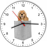 Cocker Spaniel In Your Pocket Cute Puppy Dog kitchen living room Wall Clock