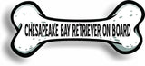 Dog on Board Chesapeake Bay Retriever Bone Car Magnet Bumper Sticker 3"x7"