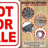 NOT FOR SALE Outdoor Metal sign