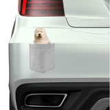 Old English Sheepdog in pocket Fridge Car Magnet Bumper Sticker App size 4"x7"