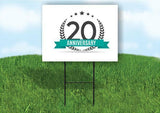 20 year anniversary Yard Sign Road with Stand LAWN SIGN