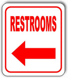 RESTROOM LEFT ARROW Aluminum Composite Sign