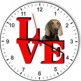Weimaraner Cute Puppy Dog kitchen living room Wall Clock