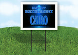 CAIRO RETIREMENT BLUE 18 in x 24 in Yard Sign Road Sign with Stand