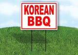 KOREAN BBQ RED WHITE Yard Sign Road with Stand LAWN SIGN