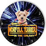 Best Norfolk Terrier Dog Galaxy Wars Space Star Kitchen Livingroom Wall Clock