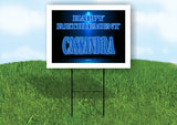 CASSANDRA RETIREMENT BLUE 18 in x 24 in Yard Sign Road Sign with Stand