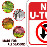 No U-Turn Symbol  metal Aluminum composite outdoor sign long-lasting