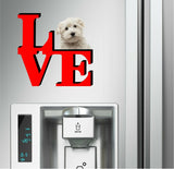 Maltese Love Park Dog Fridge Refrigerator Car Magnet