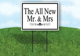 ALL NEW MR. and mrs Yard Sign with Stand LAWN SIGN