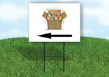 Food drive LEFT ARROW Yard Sign Road with Stand LAWN SIGN Single sided