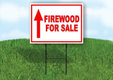 FIREWOOD FOR SALE STRAIGHT arrow red Yard Sign with Stand LAWN SIGN