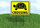 TURTLE CROSSING XING YELLOW Plastic Yard Sign ROAD SIGN with Stand
