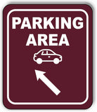 PARKING AREA DIRECTIONAL ARROW TRAIL 8 Variations Metal Aluminum composite sign